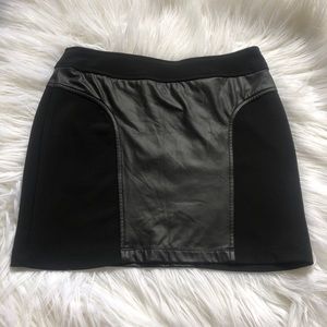Faux leather and fabric skirt!